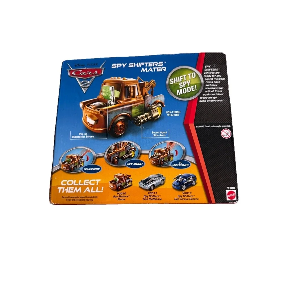 Disney Pixar Cars 2 Spy Shifters Mater V3010 Mattel 2010 New In Box RARE